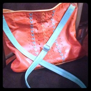 Cross body genuine Leather bag new